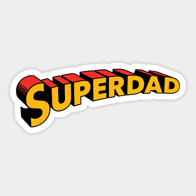 Superdad Super Hero Dad Father's Day Sticker by vonHeilige